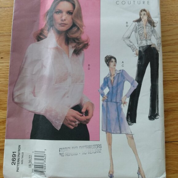 Vintage Vogue Jacket, Blouse, Skirt & Pants Sewing Pattern Plus Size 18-22 - Picture 2 of 9